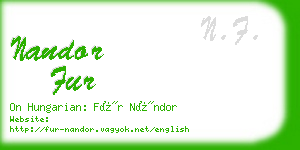nandor fur business card